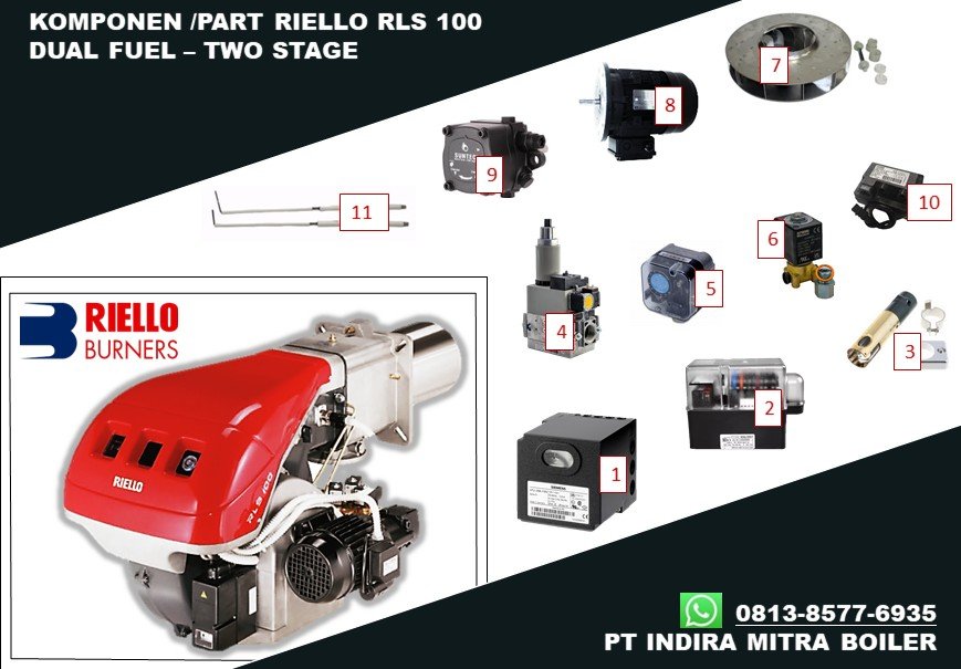 Riello Rls 100 BURNER RIELLO RLS 100 DUAL FUEL MADEIN ITALY