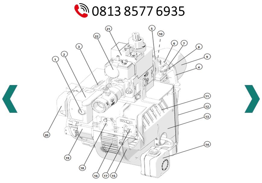 Komponen Burner Bentone STG 120 / STG 146