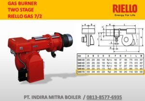 JUAL RIELLO GAS 7_2 BURNER TWO SATGE