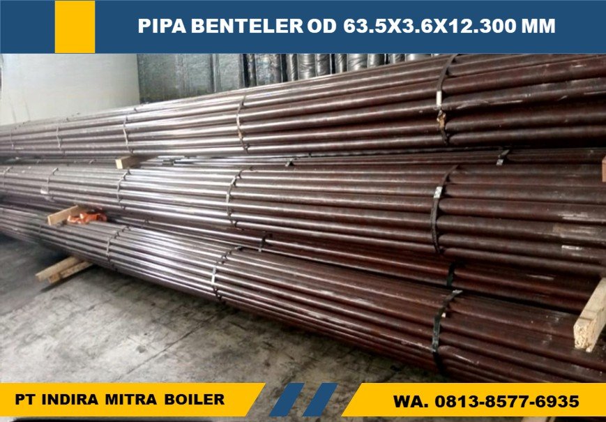 JUAL PIPA BOILER EN10216 OD 63.5X3.6X12.300 MM EX BENTELER