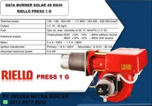JUAL BURNER SOLAR 11-45 KG PER JAM - RIELLO PRESS 1 G