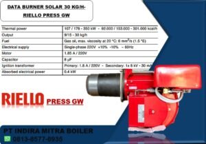 JUAL BURNER SOLAR 30 KG PER JAM - RIELLO PRESS GW