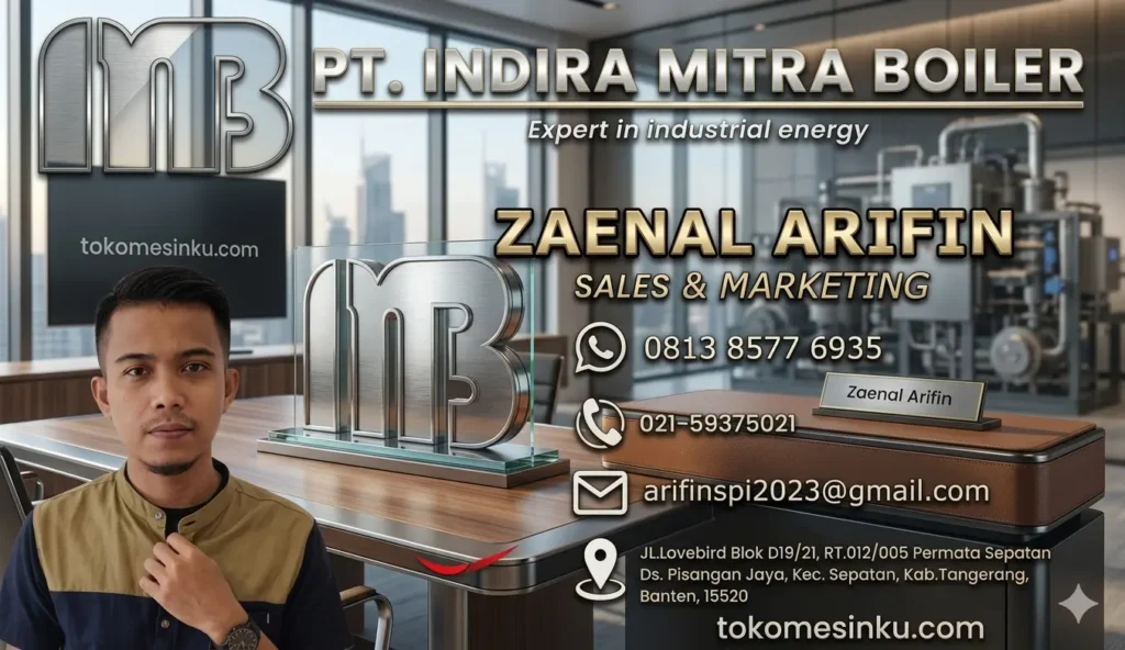 kartu nama Marketing PT Indira Mitra Boiler - Tokomesinku