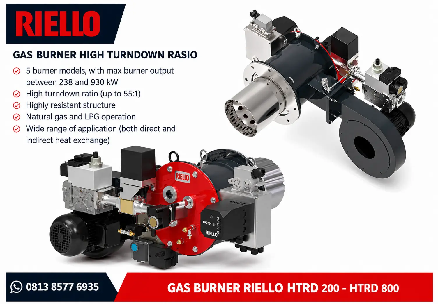 Gas Burner Riello HTDR 200-800