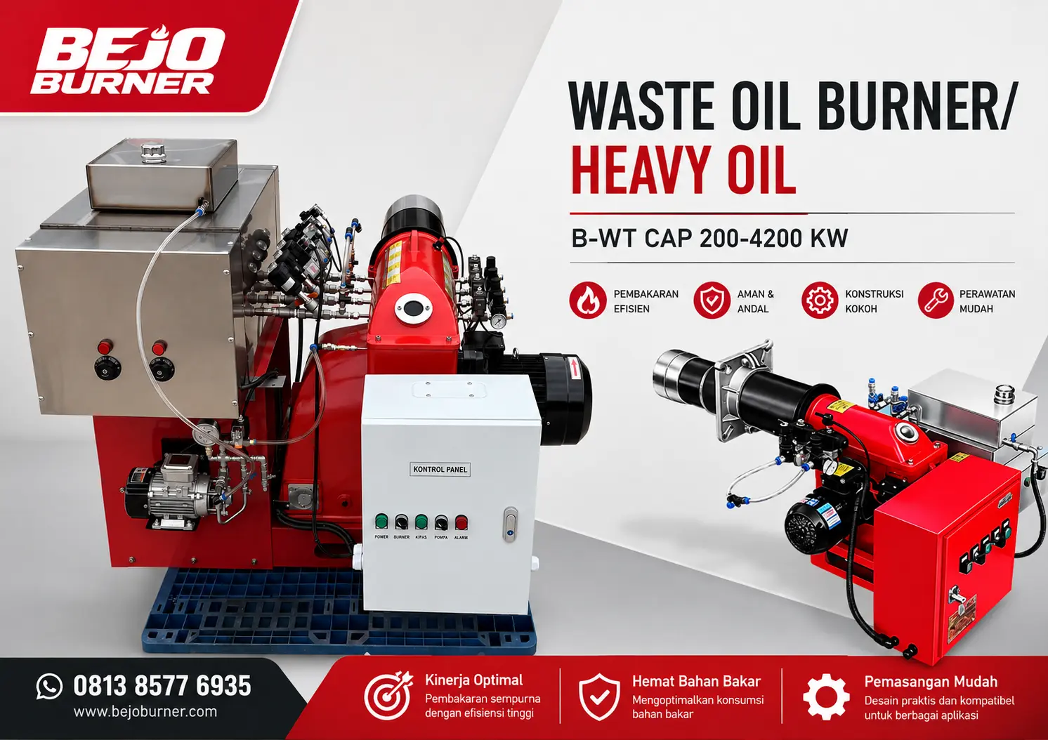 waste oil burner oli bekas Bejo B-Wt series
