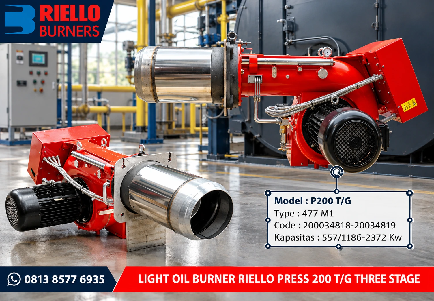 Light Oil Burner Riello Press 200 T/G