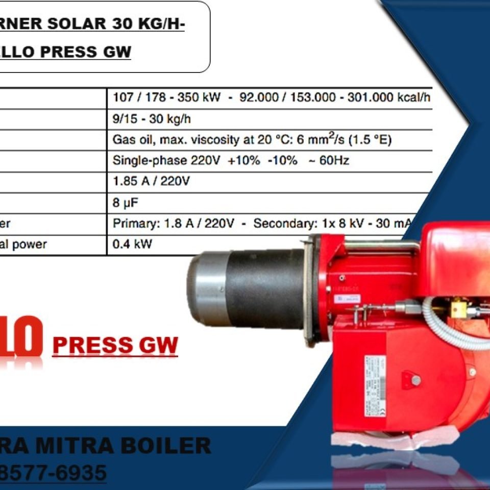 JUAL BURNER SOLAR 30 KG PER JAM – RIELLO PRESS GW