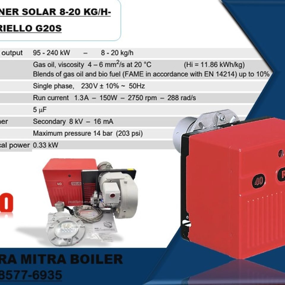 JUAL BURNER SOLAR 8-20 KG PER JAM – RIELLO G20S