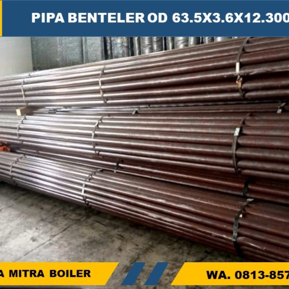 JUAL PIPA BOILER EN10216 OD 63.5X3.6X12.300 MM EX BENTELER
