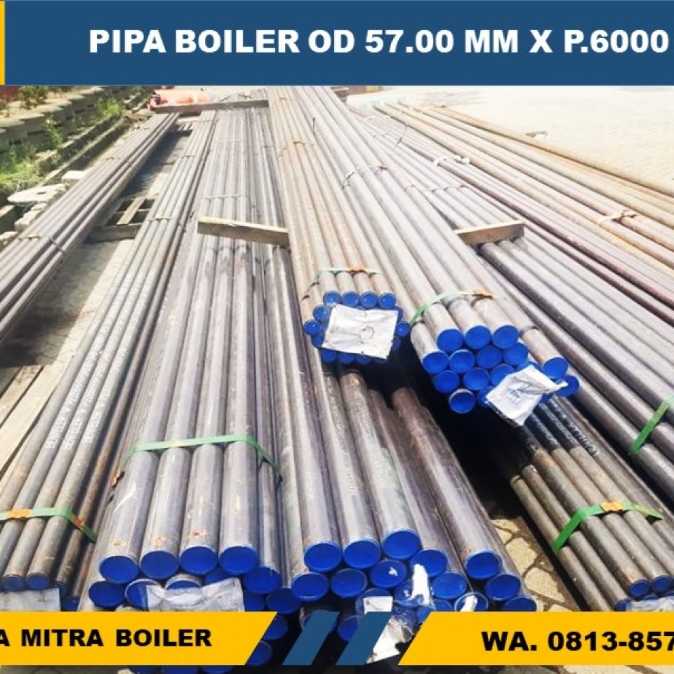 JUAL PIPA BOILER SEAMLESS OD 57.00 MM X P.6000 MM