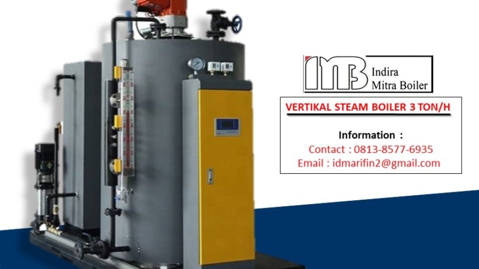 JUAL STEAM BOILER VERTIKAL 3 TON DELON