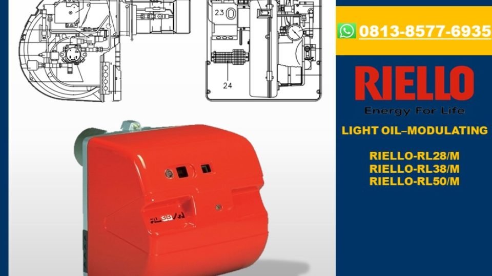 Jual Burner Riello Rl28/M, RL38/M, RL50/M Modulating