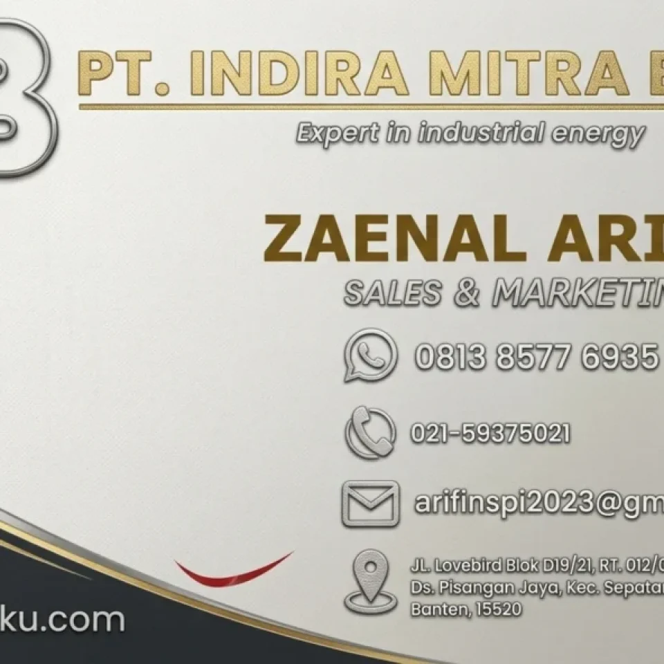 Kartu Nama Zaenal Arifin – PT Indira Mitra Boiler