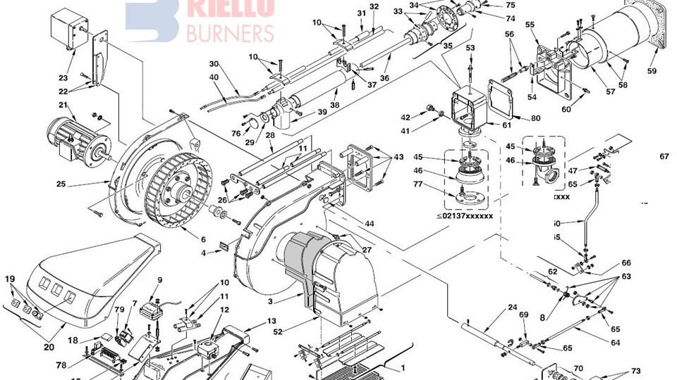PART LIST RIELLO RS190 GAS BURNER