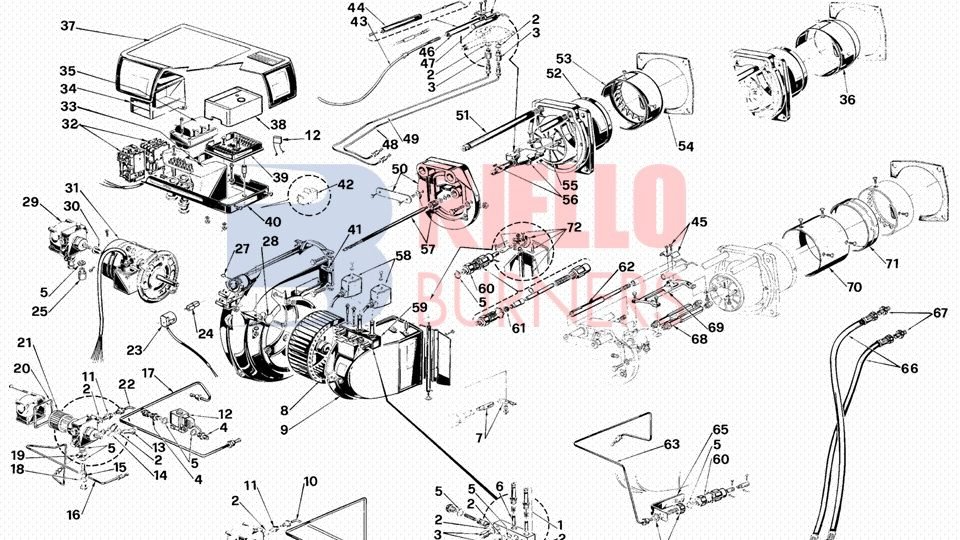 SPAREPART BURNER RIELLO PRESS GW 1G 2 G 3G 4 G